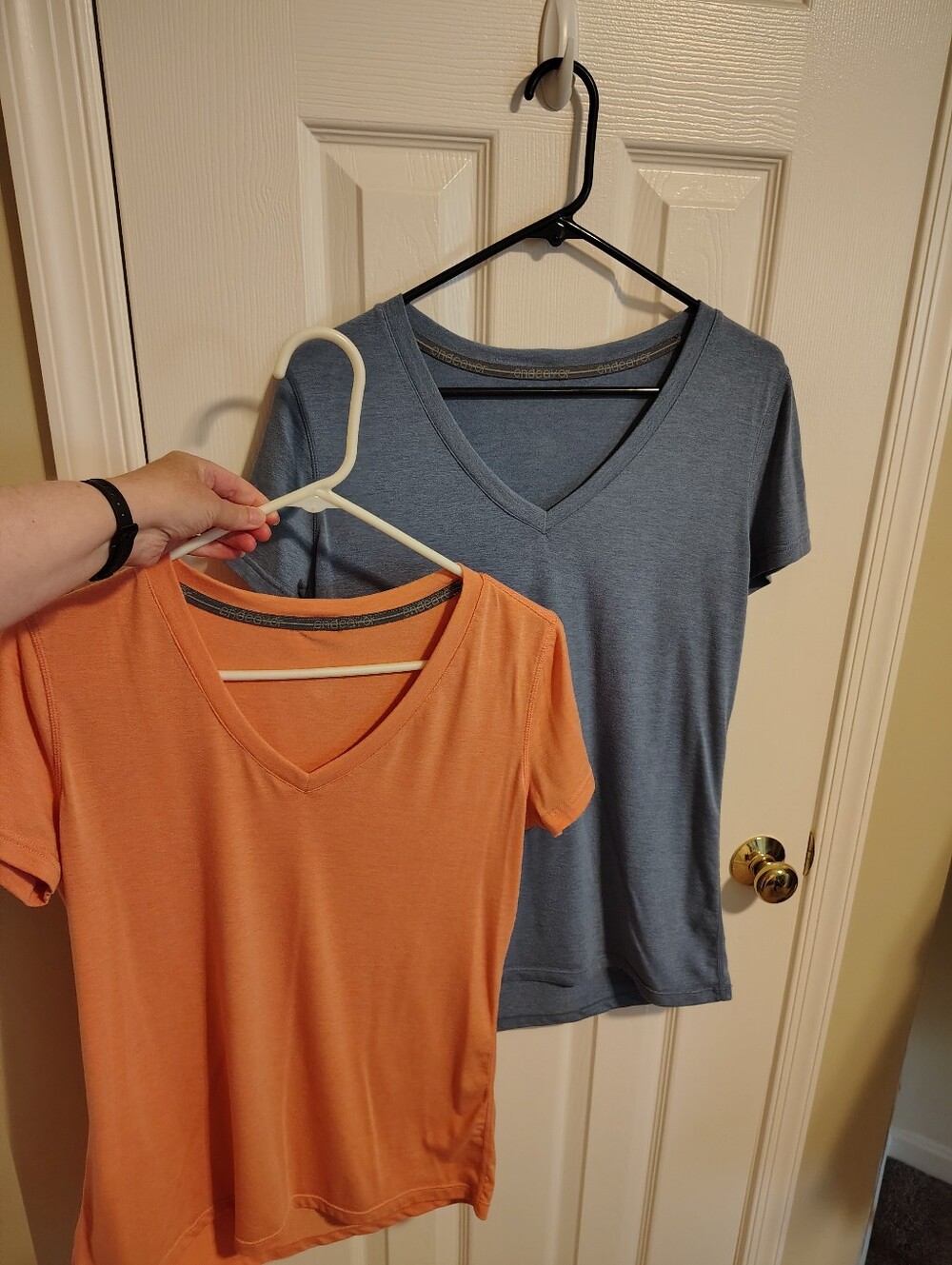 Set Of 2 Athletic Endeavor V-neck Shirts. Medium